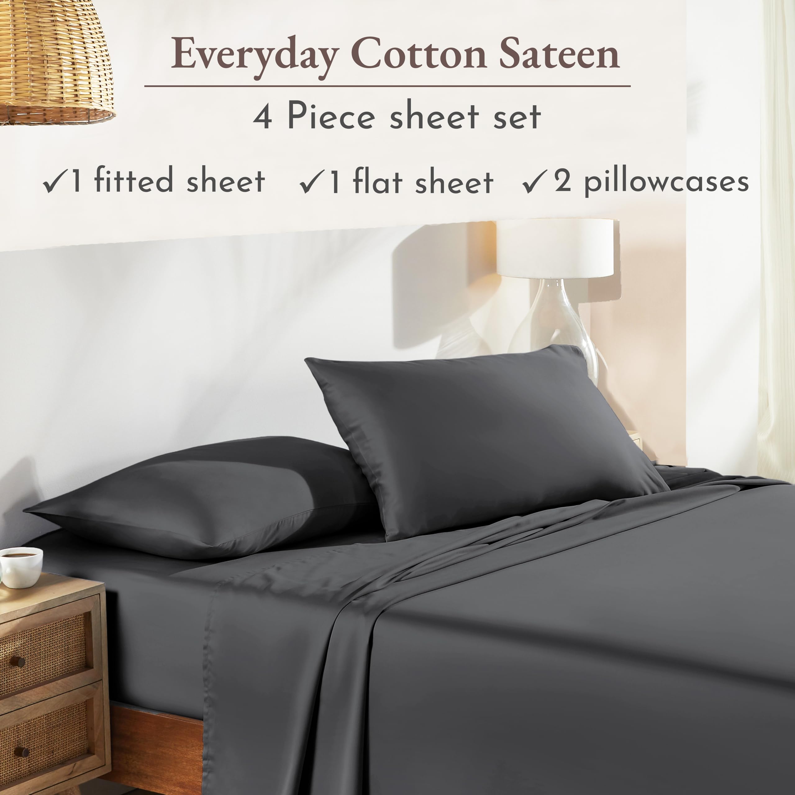 Closeup of California Design Den sateen weave highlighting soft sheen