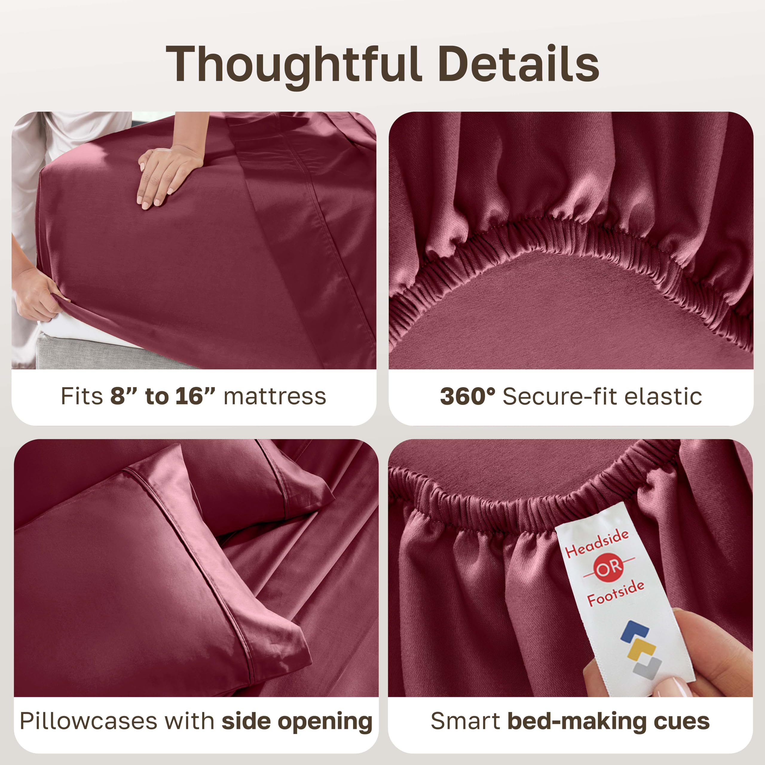 California Design Den 400 thread count cotton sheets with sateen finish.