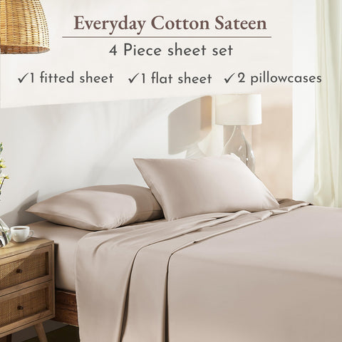 California Design Den sateen weave finish adds silky, smooth touch.