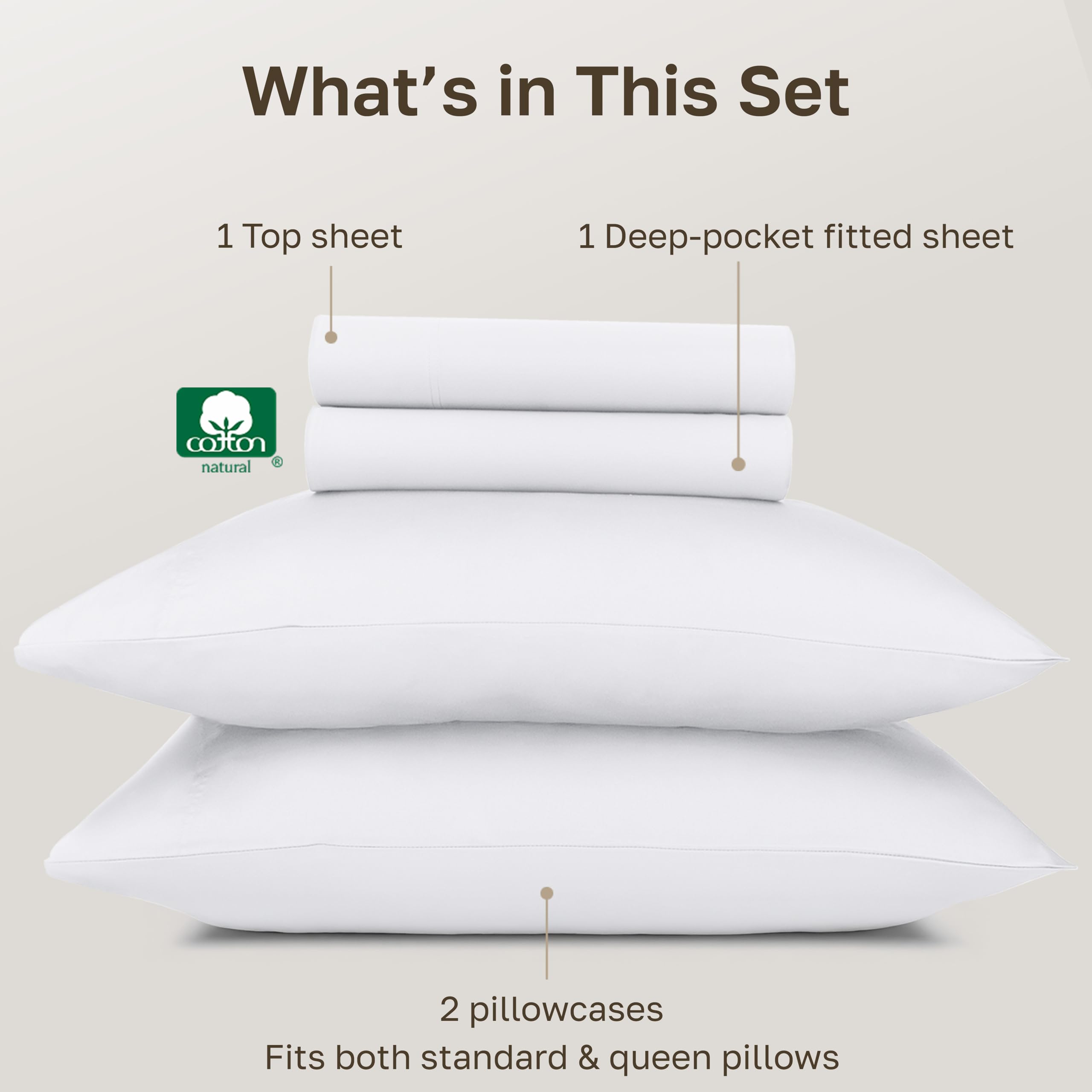 California Design Den satin-soft sateen texture adds lightweight luxury and smooth glide.