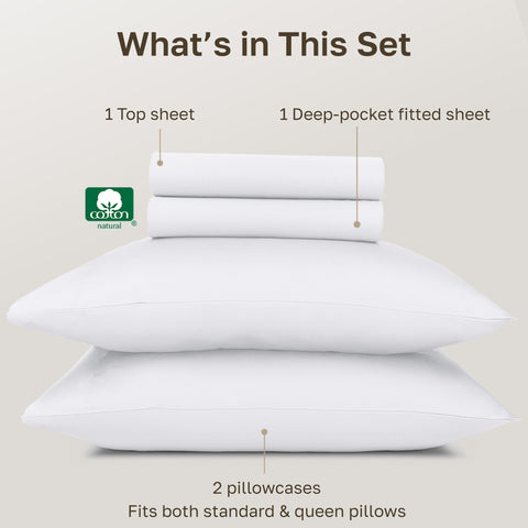 California Design Den satin-soft sateen texture adds lightweight luxury and smooth glide.