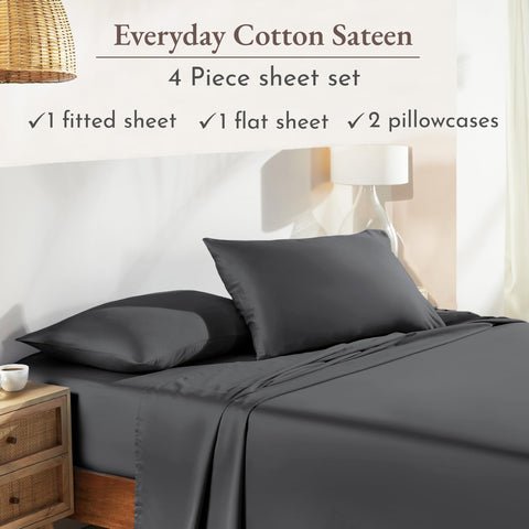 California Design Den sateen weave close-up reveals smooth, lustrous fabric