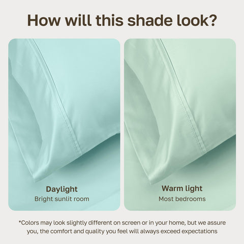 California Design Den recyclable packaging for seafoam bedding reflects eco-conscious shipping