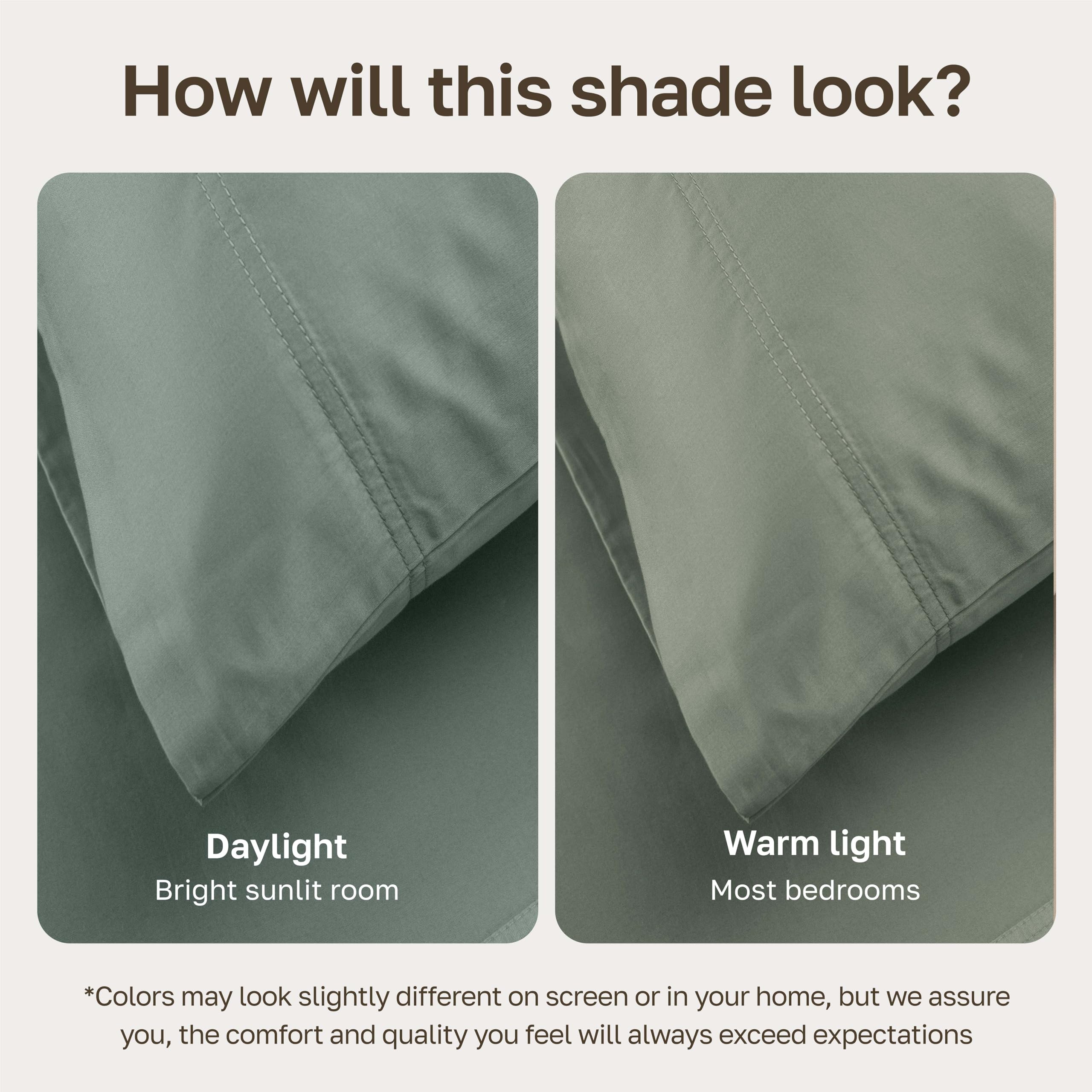 California Design Den single-ply 100% long-staple cotton offers breathable comfort.