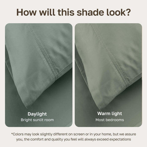 California Design Den single-ply 100% long-staple cotton offers breathable comfort.