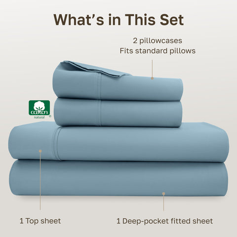 California Design Den deep-pocket elastic keeps the sheet in place all night