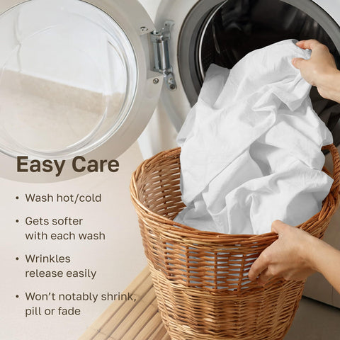 California Design Den sheets undergoing durability testing for pilling and shrinkage