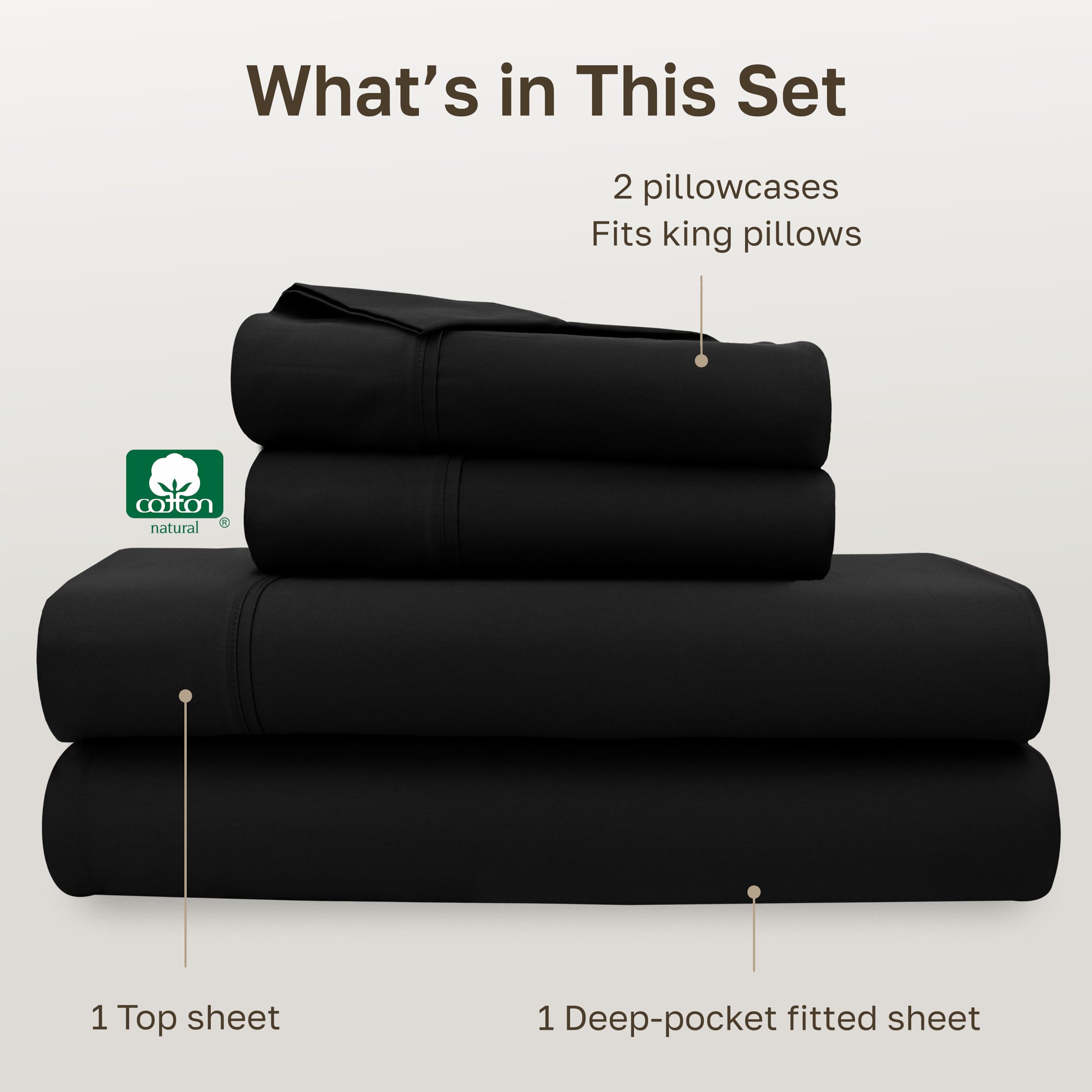 California Design Den deep-pocket elastic feature keeps sheets secure on tall mattresses