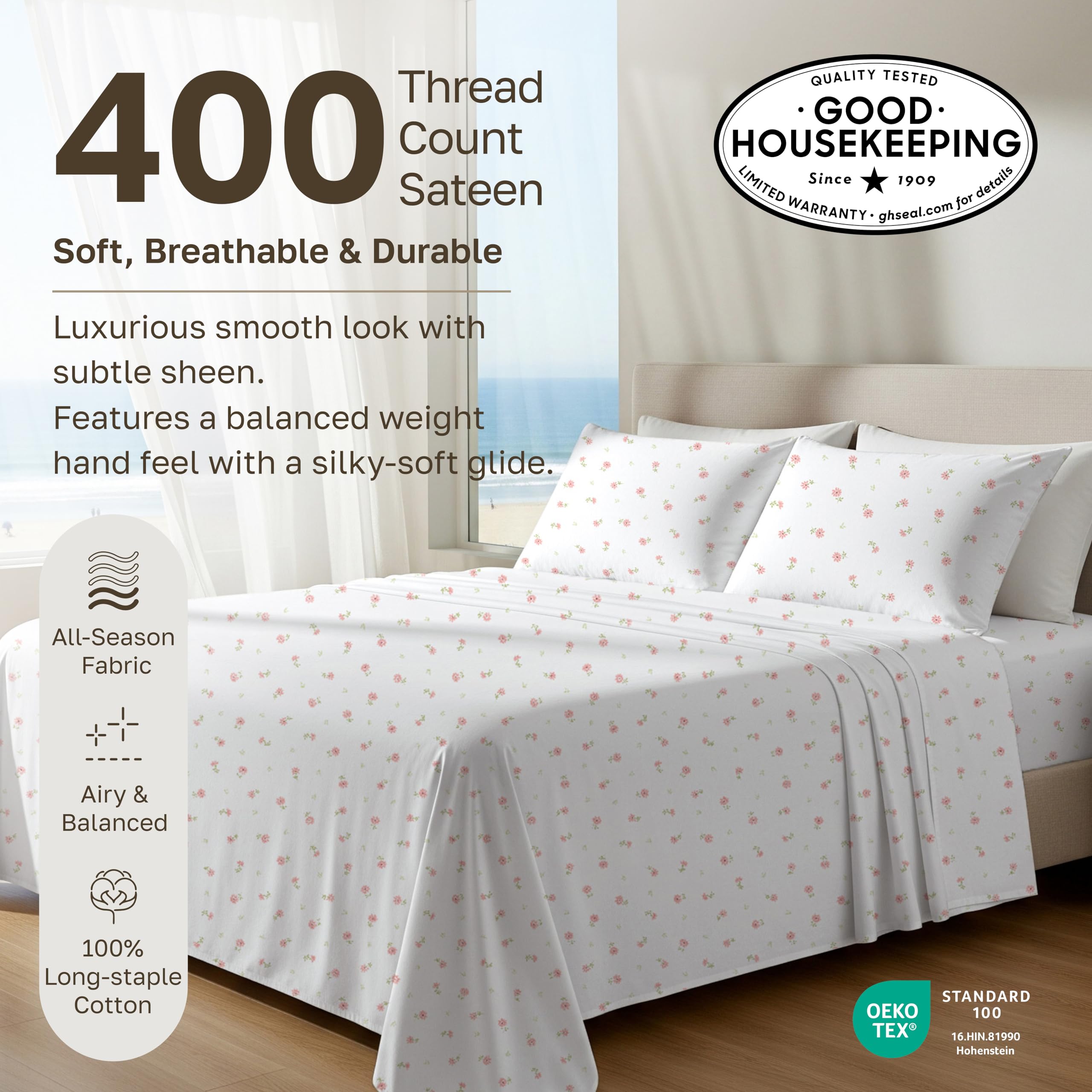 California Design Den standard pillowcase pair for smooth nightly pillow setup