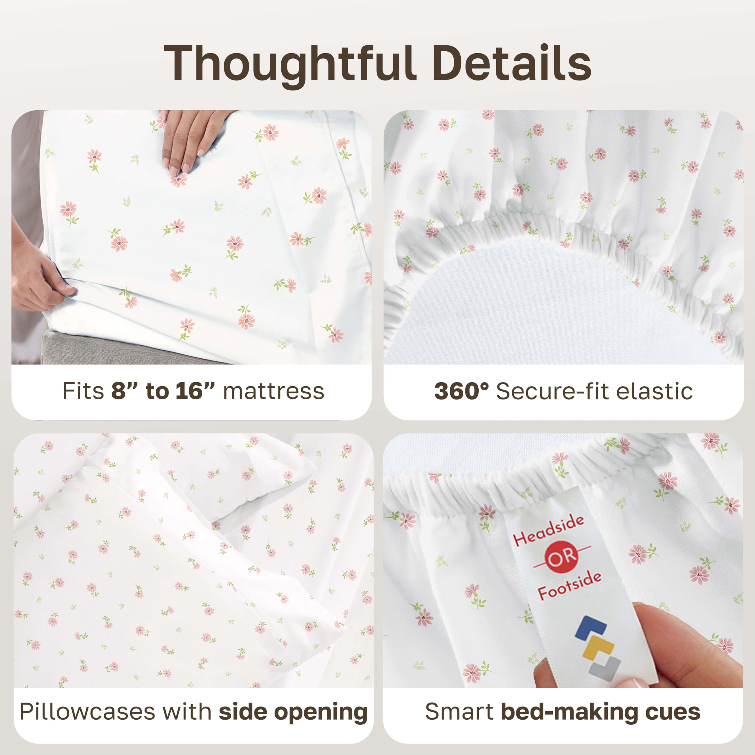 California Design Den sateen finish close-up shows silky sheen and breathable cotton