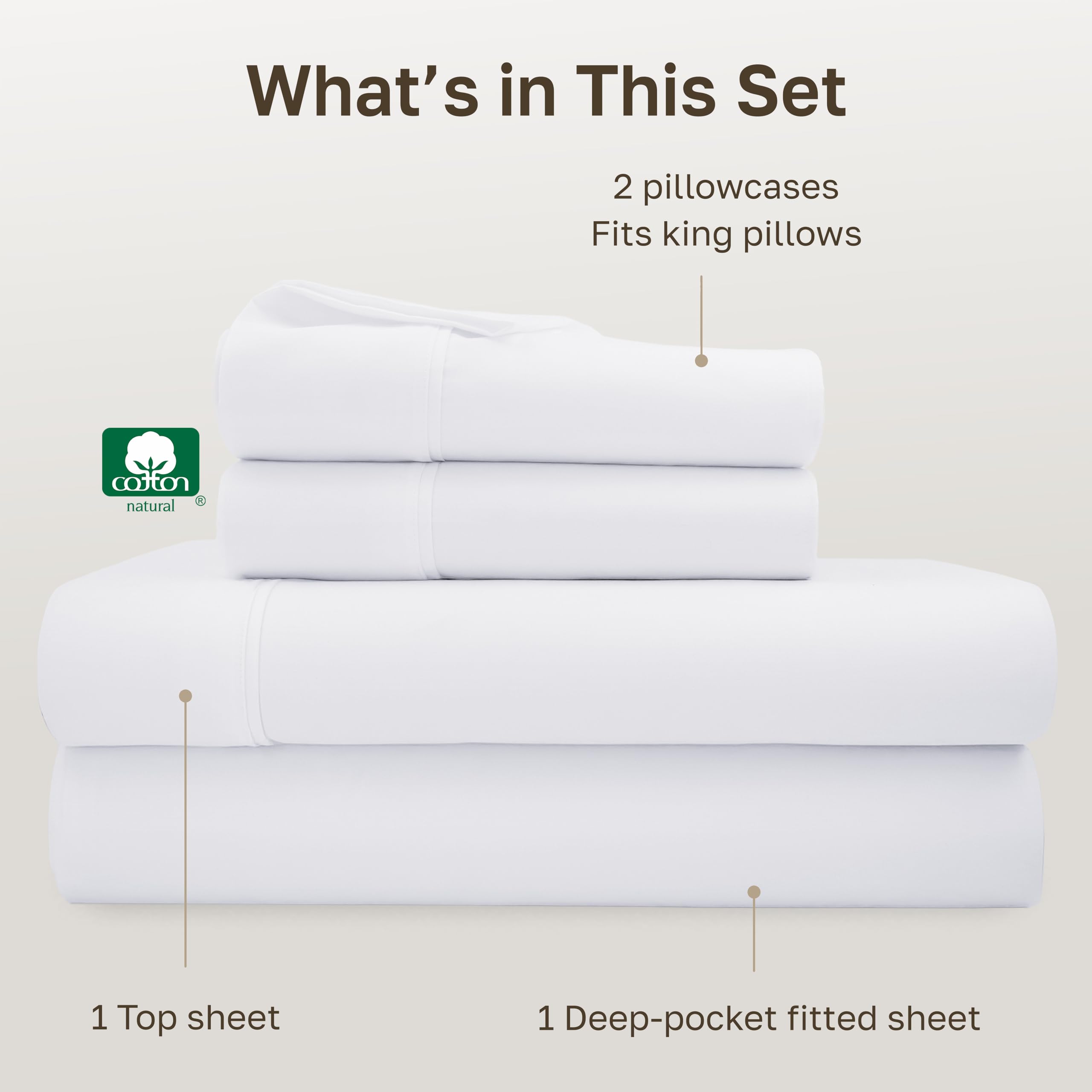 California Design Den Soft 100% cotton sheets deep-pocket fitted sheet for secure fit