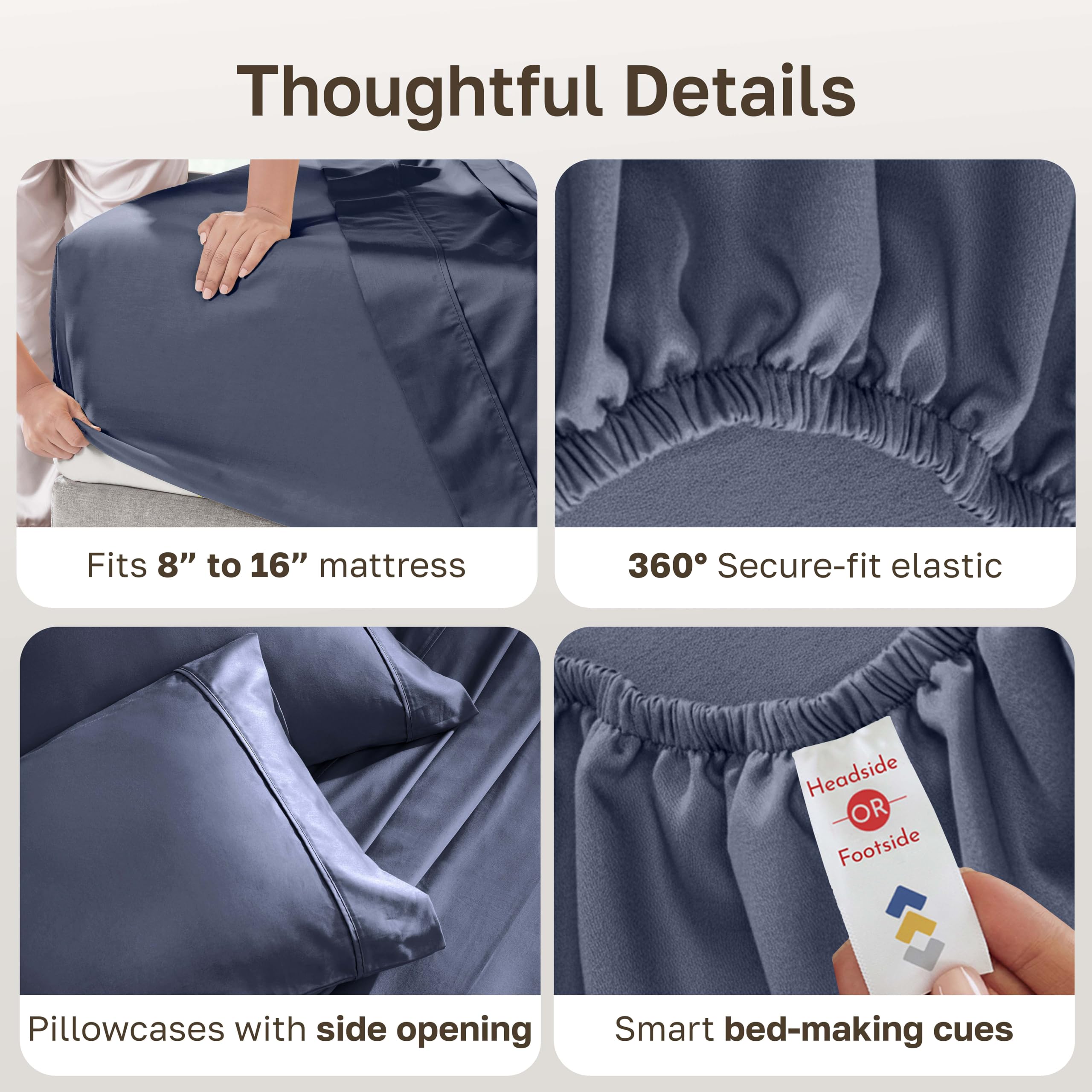 California Design Den sheets are tested for pilling, fading, and shrinkage to preserve color.