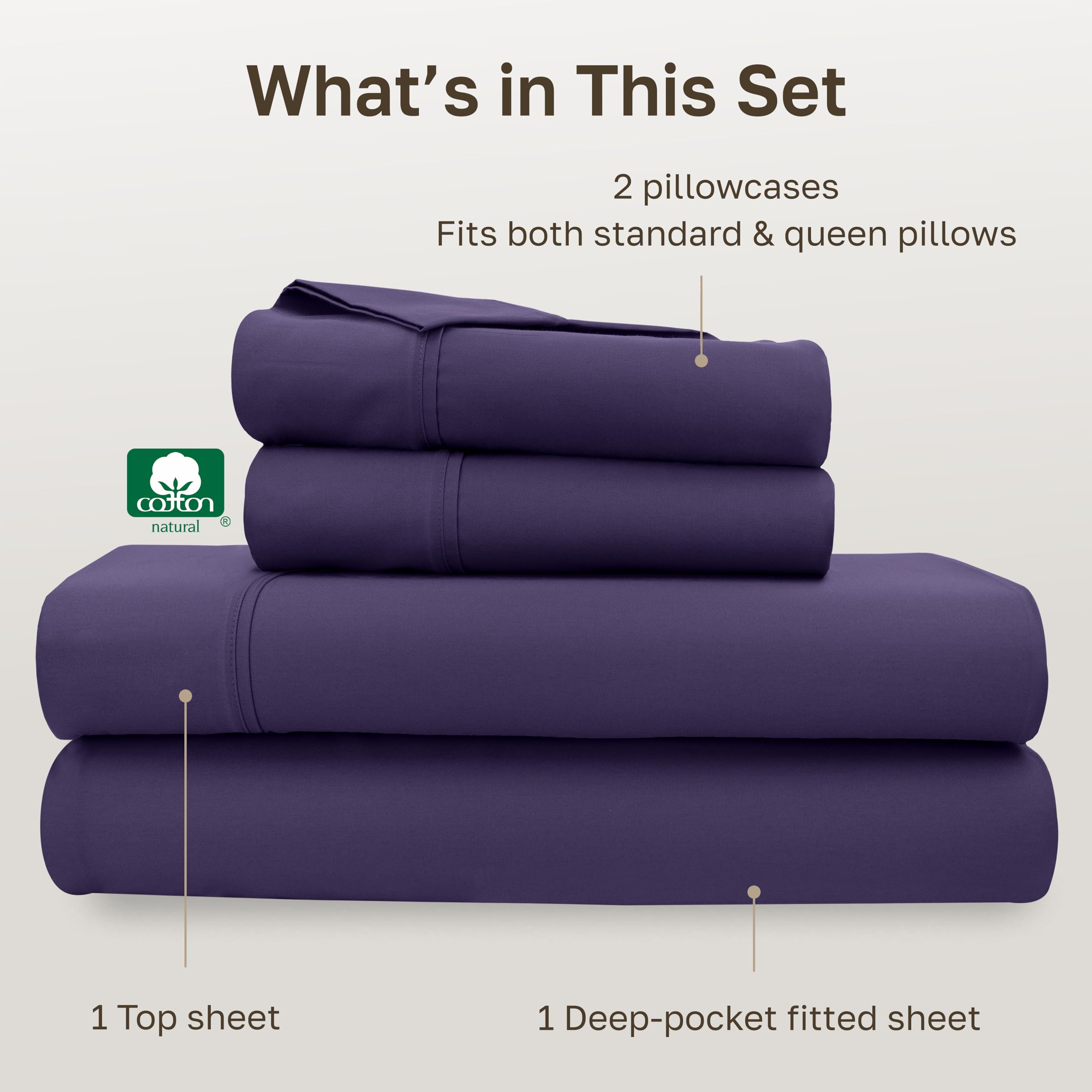 California Design Den purple pillowcase 2 coordinates for a cohesive look