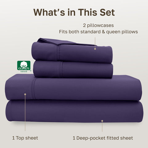 California Design Den purple pillowcase 2 coordinates for a cohesive look
