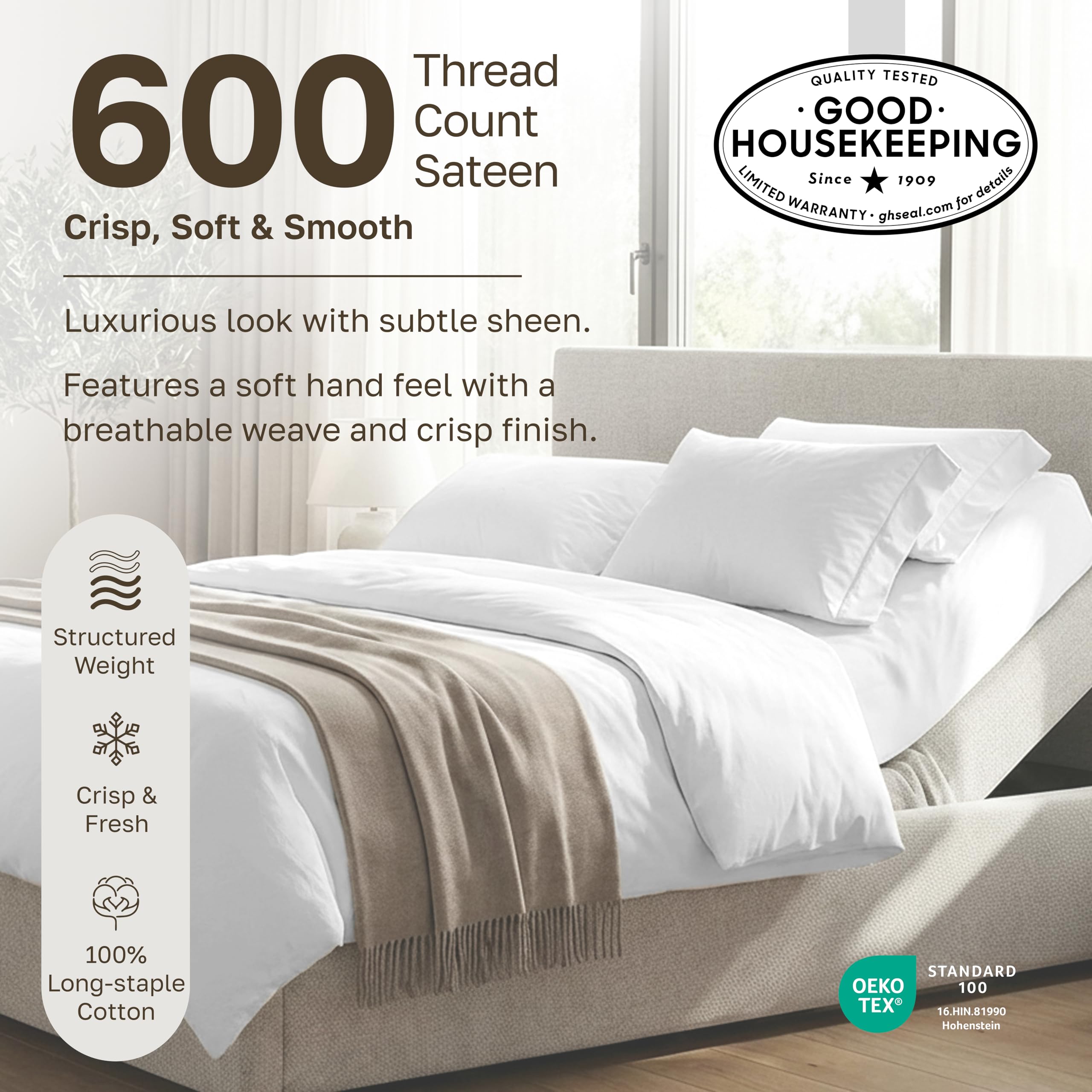 California Design Den split-king pillowcases for smooth, hotel-like sleep.