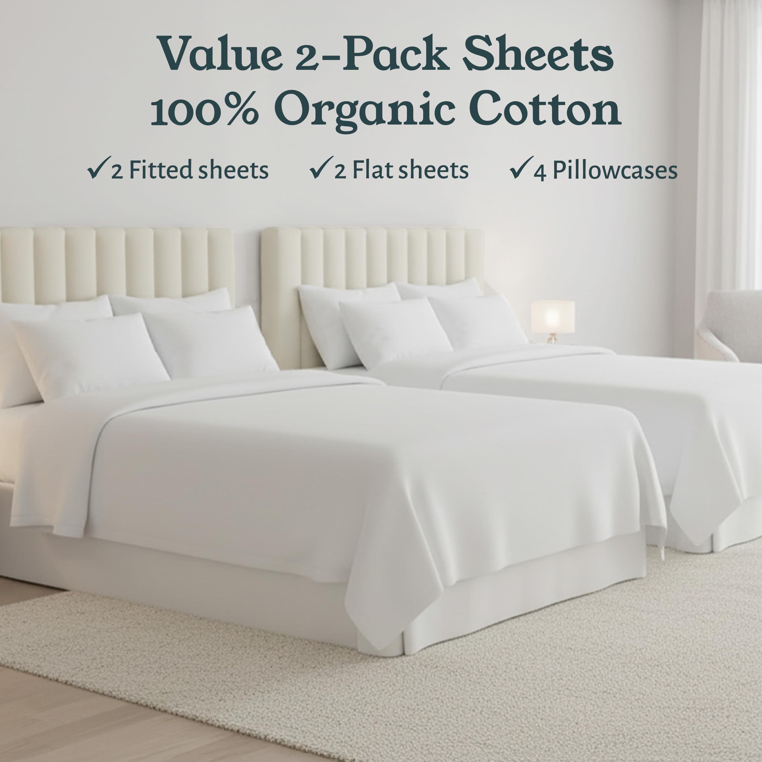 California Design Den percale king label tops—simple bed-making with top and bottom markers.