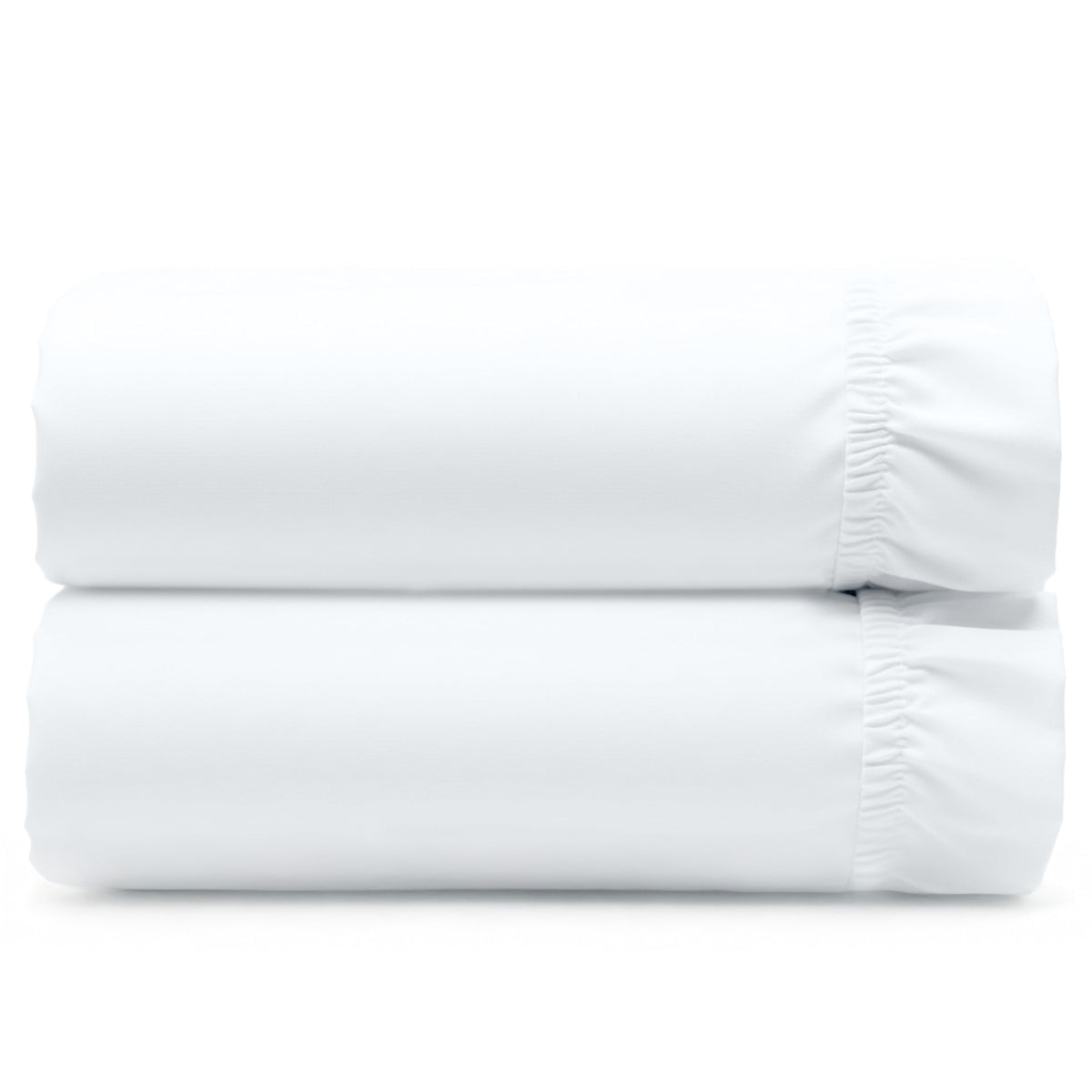 California Design Den two twin fitted sheets in bright white with 400tc for lasting softness