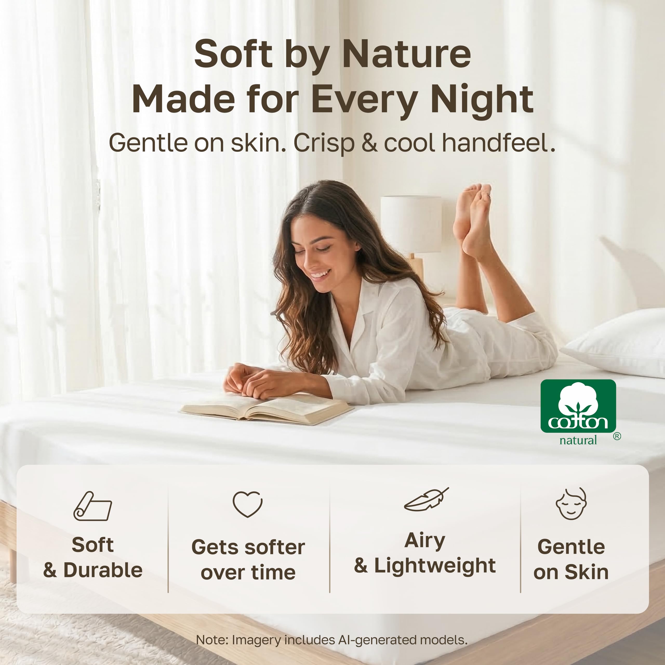California Design Den king white fitted sheet OEKO-TEX certified for safety and quality