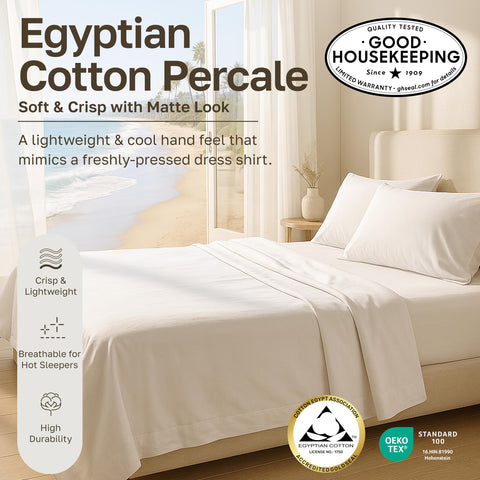 California Design Den white pillowcase on a neatly made bed for a fresh look.