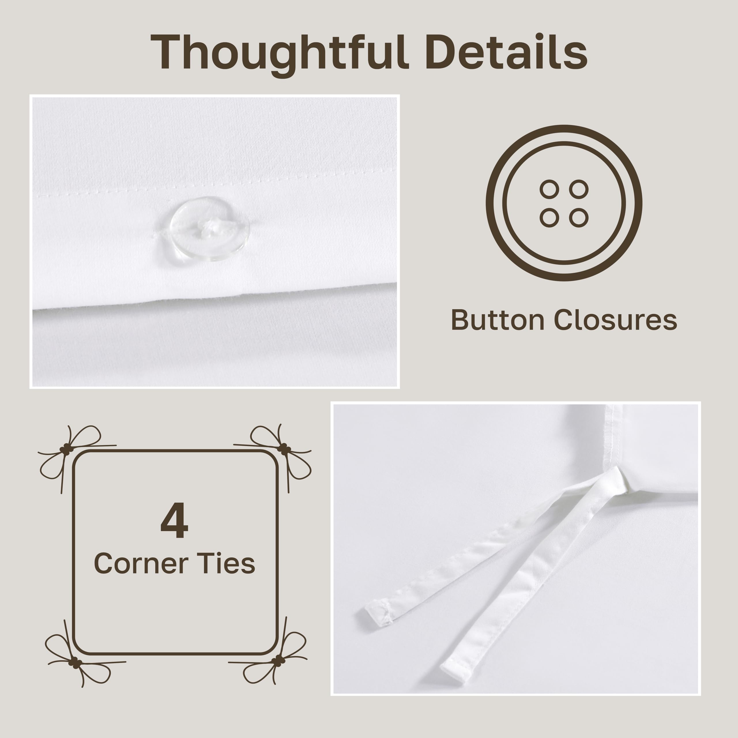 California Design Den white sateen finish adds subtle sheen with minimal wrinkles.