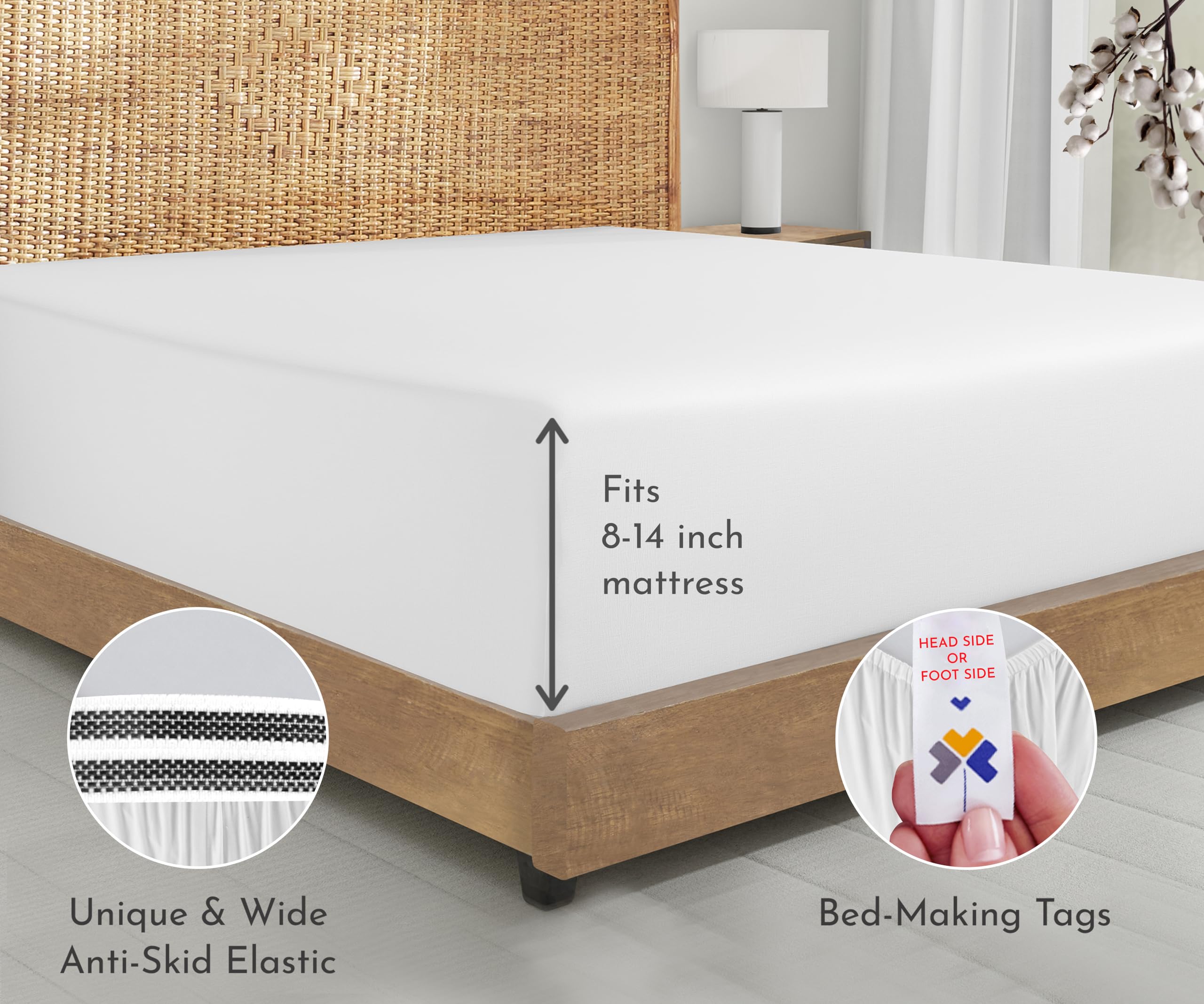Machine washable twin sheets that soften with use for long-lasting comfort.