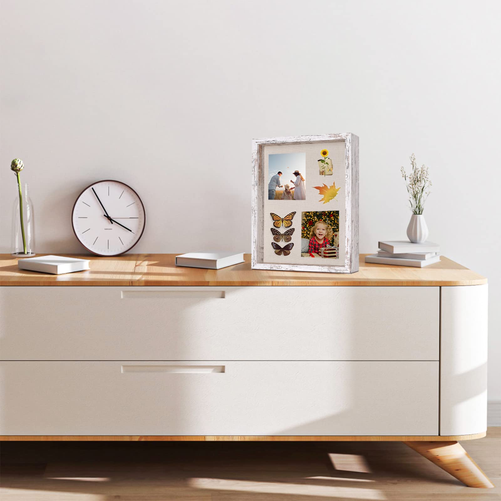 Califortree rustic-style wood frame adds elegant charm to any room.