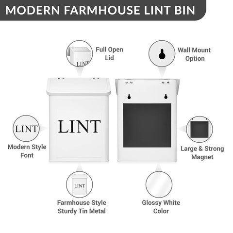 Calindiana lint bin magnetic back on washer for easy use.