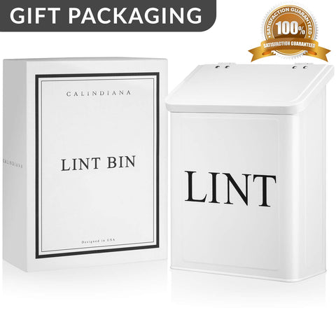Calindiana lint bin stores dryer sheets and pods neatly.