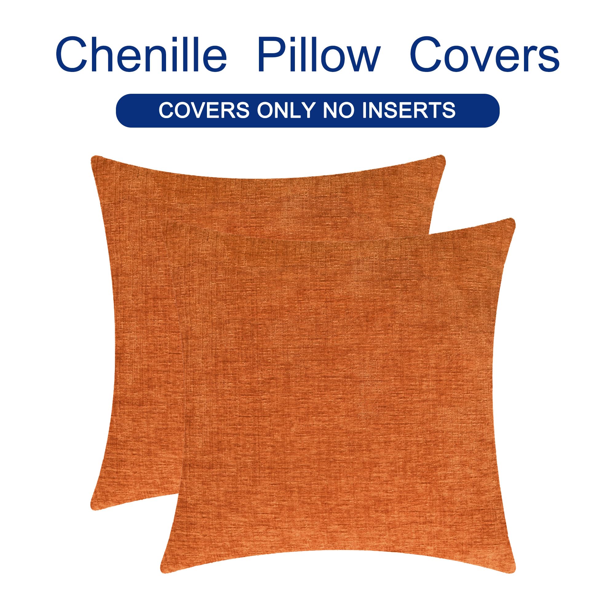 CaliTime burnt orange 20x20 cushion cover complements autumn decor.