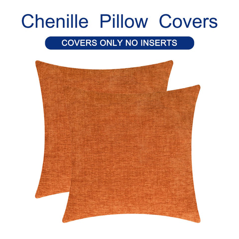 CaliTime burnt orange 20x20 cushion cover complements autumn decor.