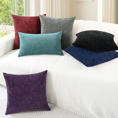 CaliTime decorative pillow covers in a living room setup