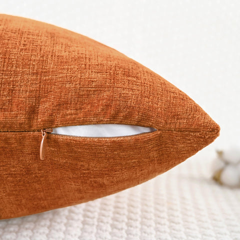 CaliTime pillow cover with invisible zipper for seamless look.