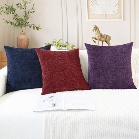 CaliTime pack of 2 pillow covers displayed together