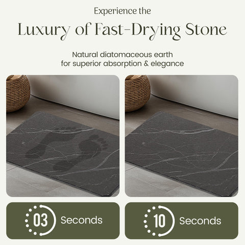 Calivio Durable diatomite mat withstands daily moisture exposure.