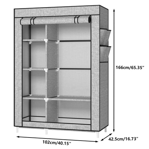 Calmootey six-shelf layout optimizes clothing sorting and storage