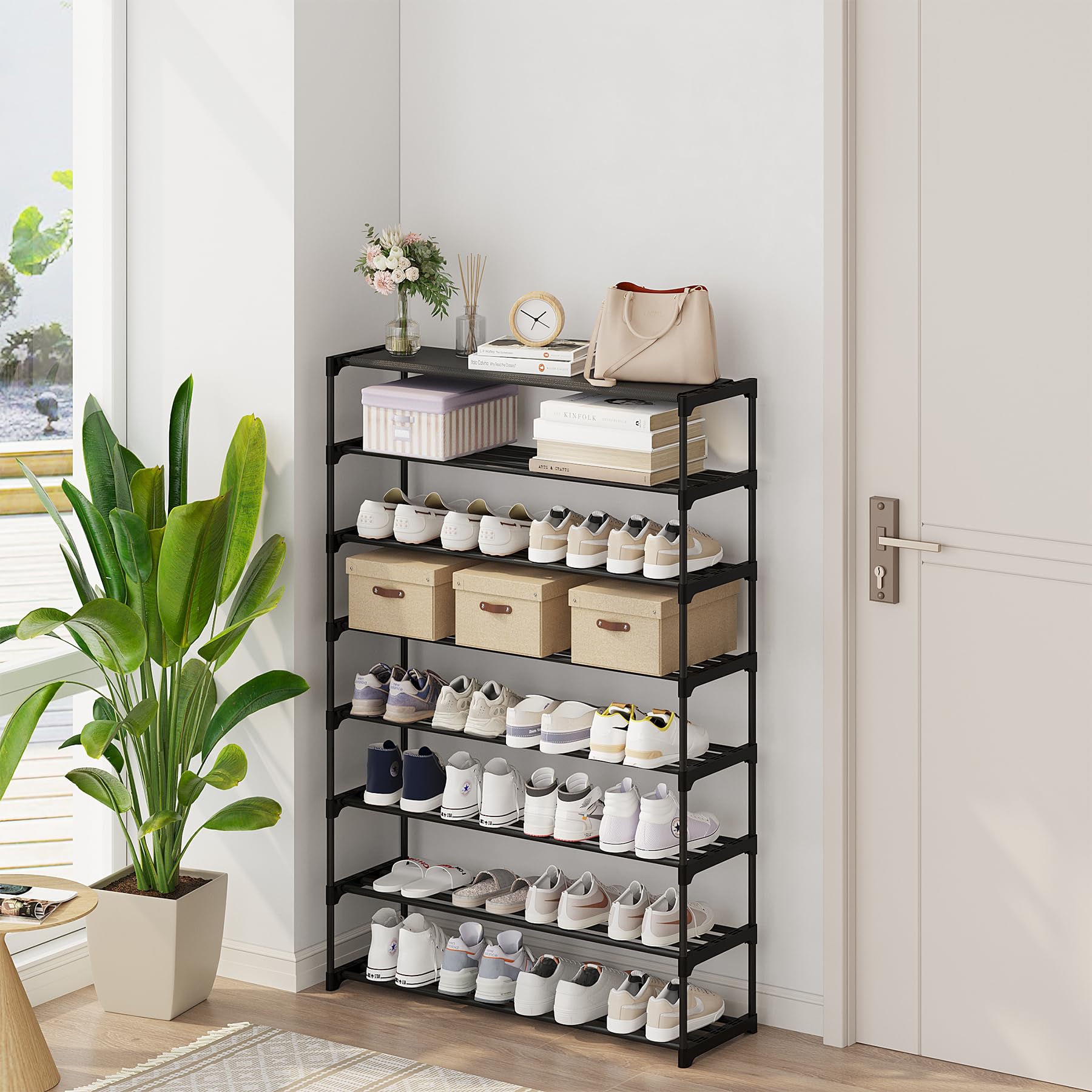 Calmootey adjustable shelf height for versatile footwear fit.