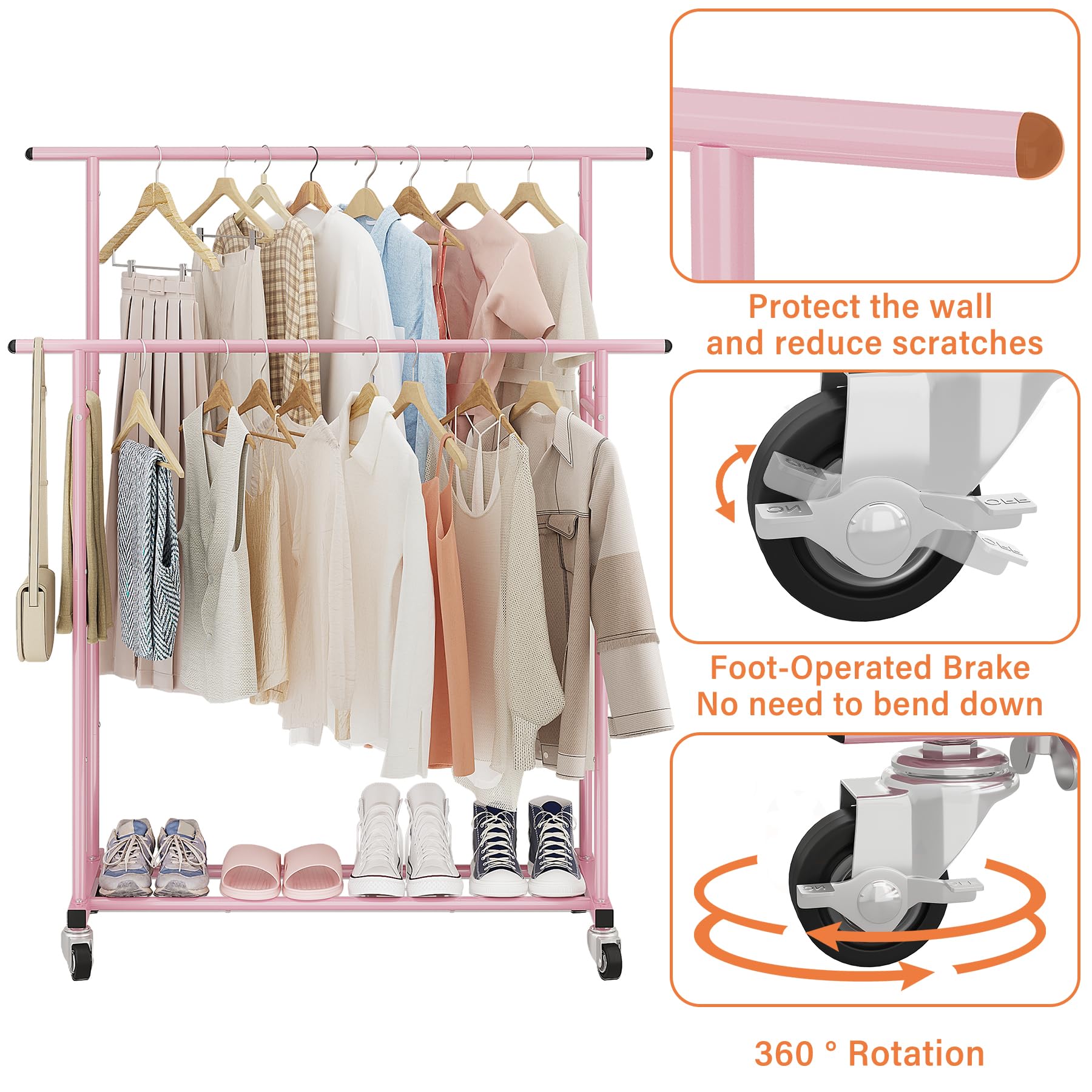 Calmootey bedroom and living room organizer keeps outfits neatly separated.