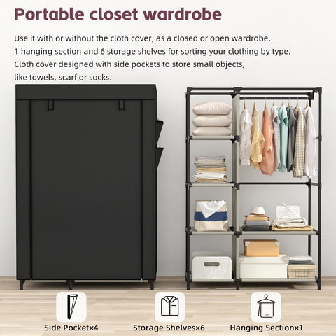 Calmootey closet organizer in hallway storage setup for extra space.