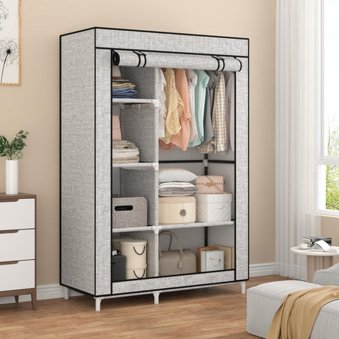 Calmootey hanging rod area keeps dresses neat and accessible