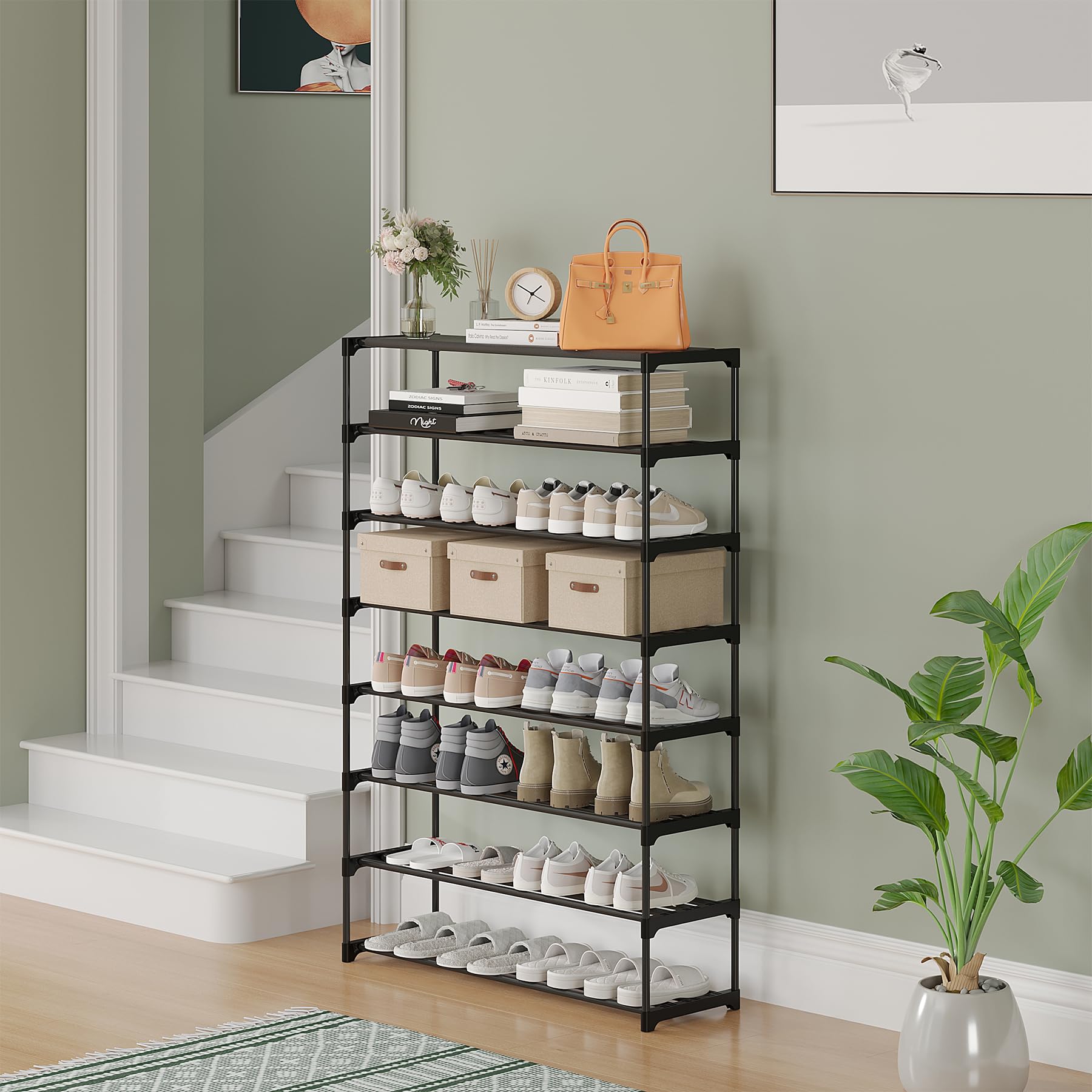Calmootey metal frame with painted rods for durability and longevity.