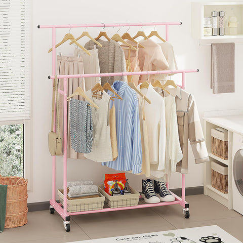Calmootey modern garment rack design complements any decor while expanding storage options.
