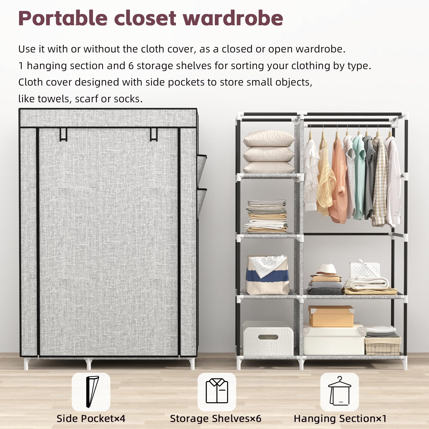 Calmootey side pockets offer extra small-item storage and accessibility