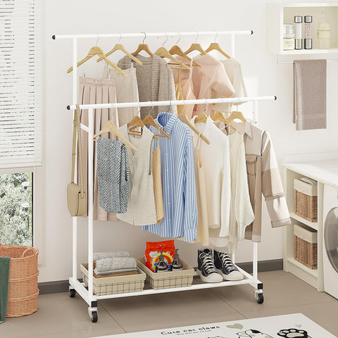 Calmootey storage shelf section holds shoes, blankets, or bags.