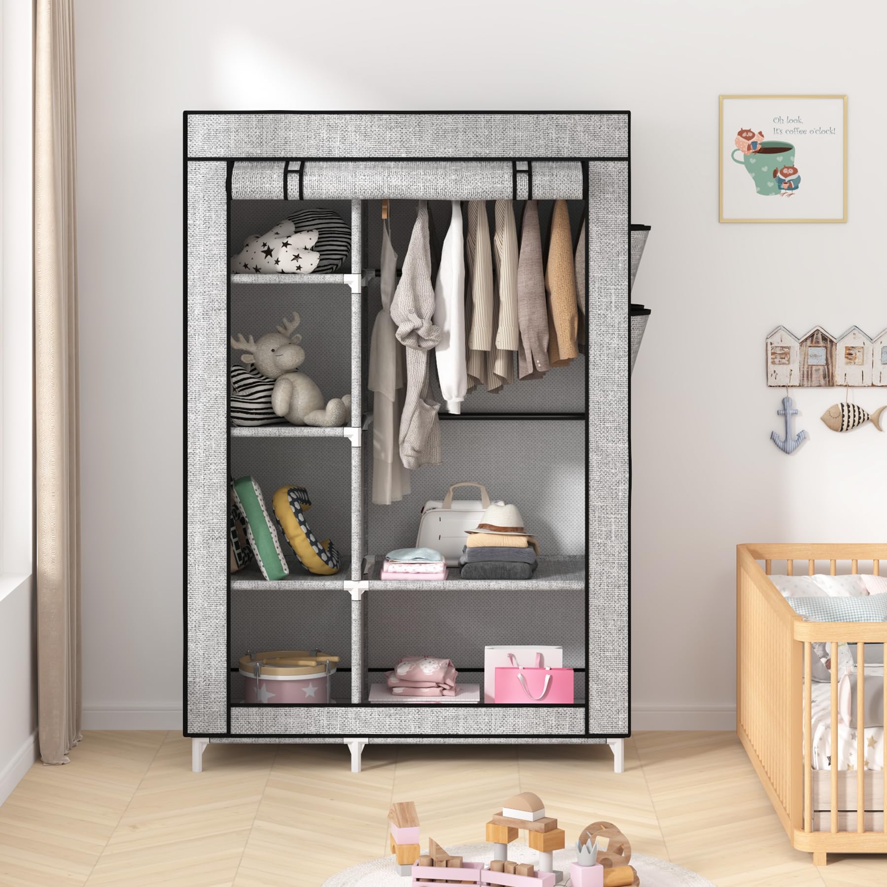 Calmootey zippered door allows quick access while keeping items clean