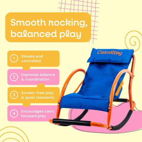 CALMPLAY Sensory rocker close-up highlights smooth movement and sturdy support