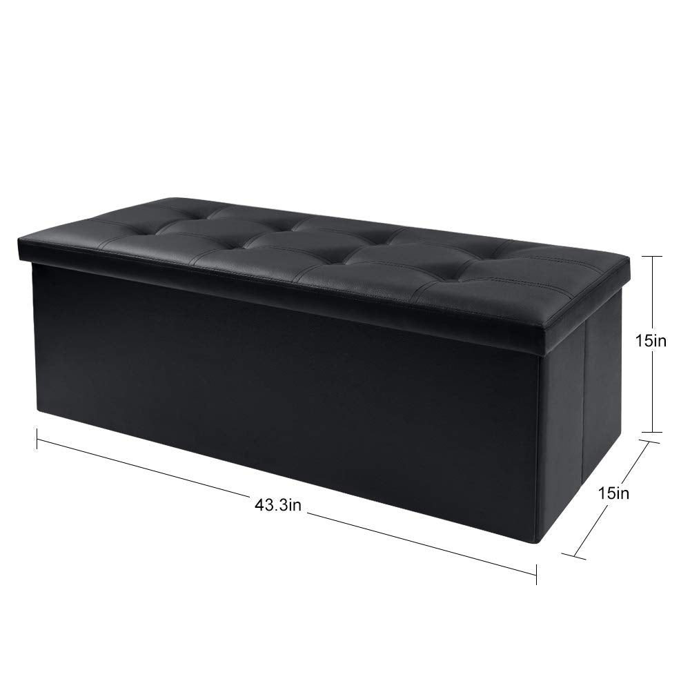 Camabel living room setup showing ottoman used as a coffee table with storage.