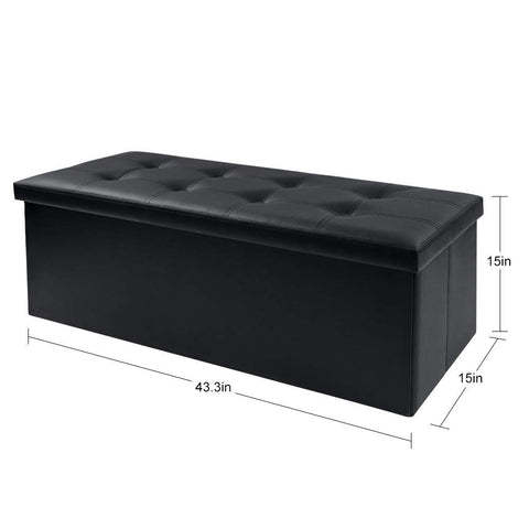 Camabel living room setup showing ottoman used as a coffee table with storage.