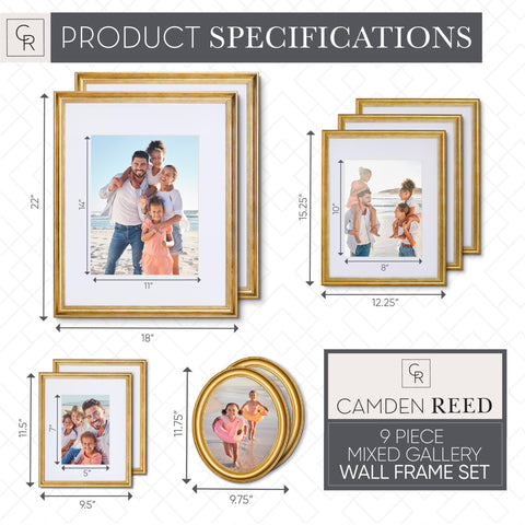Camden Reed 16x20 and 11x14 frames show memories with elegant matting.