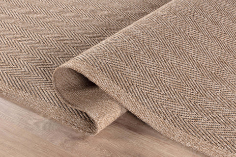 CAMILSON Easy Jute Rug 10x14 in kitchen highlights low-pile, easy-clean convenience