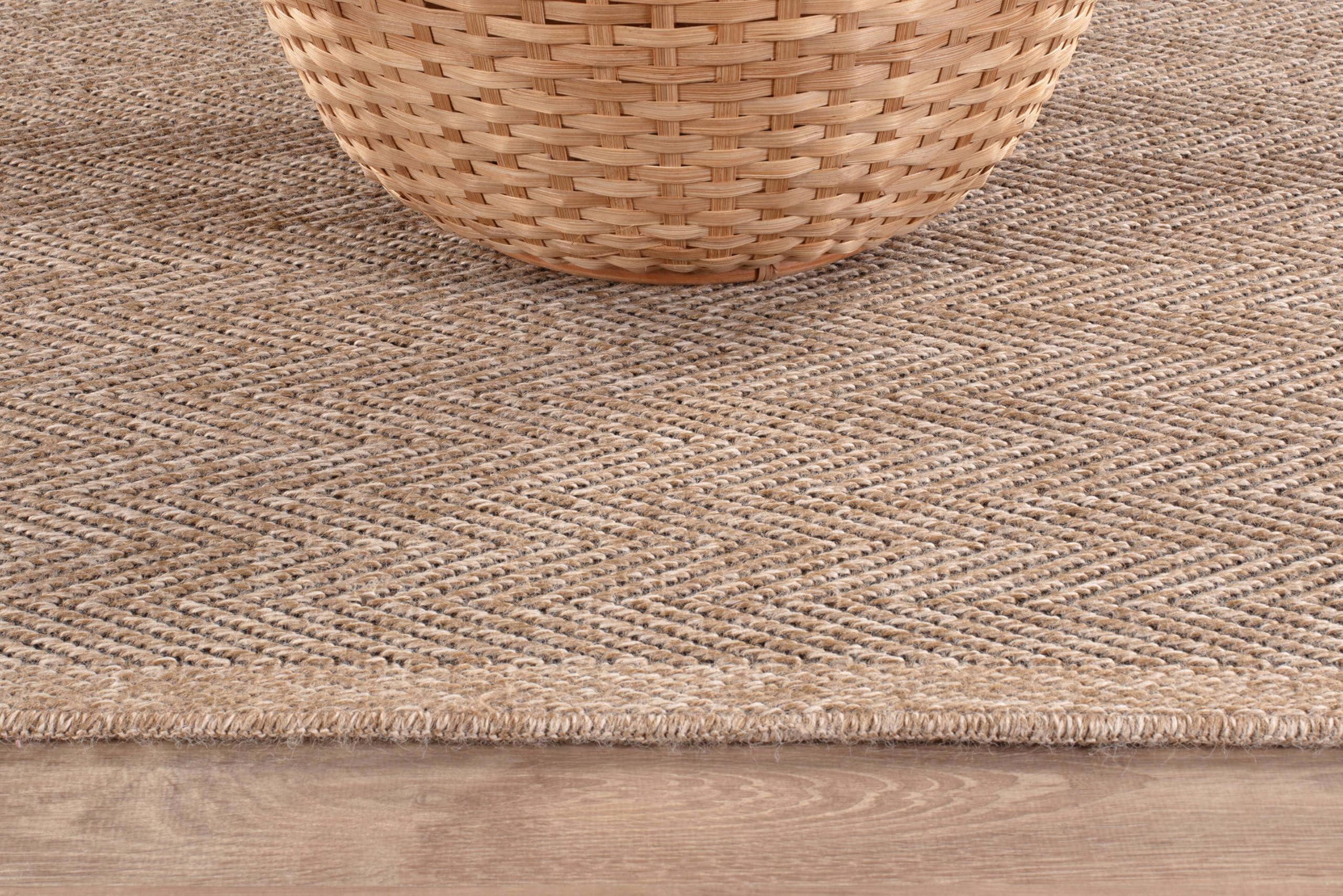 CAMILSON Easy Jute Rug 10x14 off-white color blends with decor